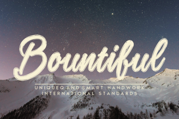 Bountiful Typeface Review: Elevating Brand Identity with Classic Handwritten Style
