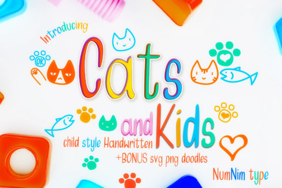 Cats and Kids: A Joyful Handwritten Font for Playful Branding