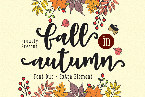 Fall in Autumn Typeface for Elegant Handmade Designs