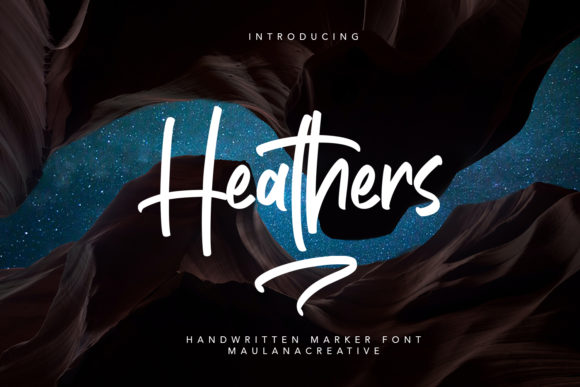 Heathers Script Handwritten Font for Elegant Crafts