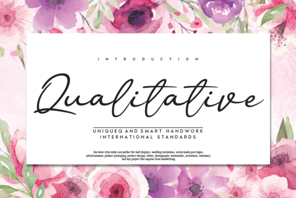 Qualitative: The Handwritten Font for Elegant Campaign Design