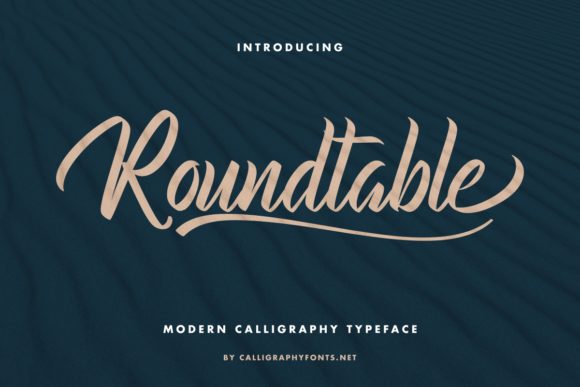 Roundtable Font: A Modern Brush Handwritten Typeface for Digital Branding