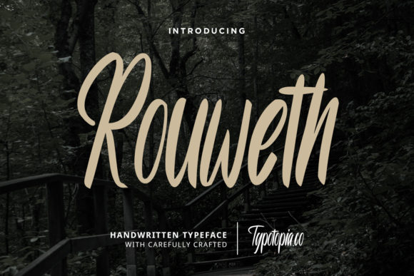 Rouweth Brushed Handwritten Typeface for Modern Branding