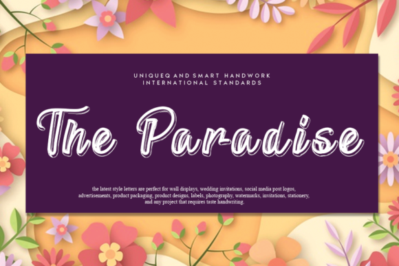 The Paradise: A Script Handwritten Typeface for Modern Web Design