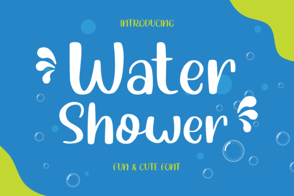 Water Shower Font for Handmade Branding and Packaging